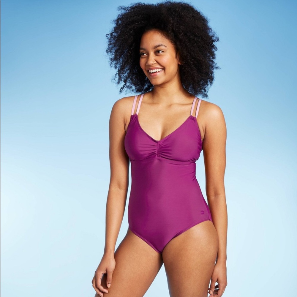Women's Cinch Front One Piece Swimsuit